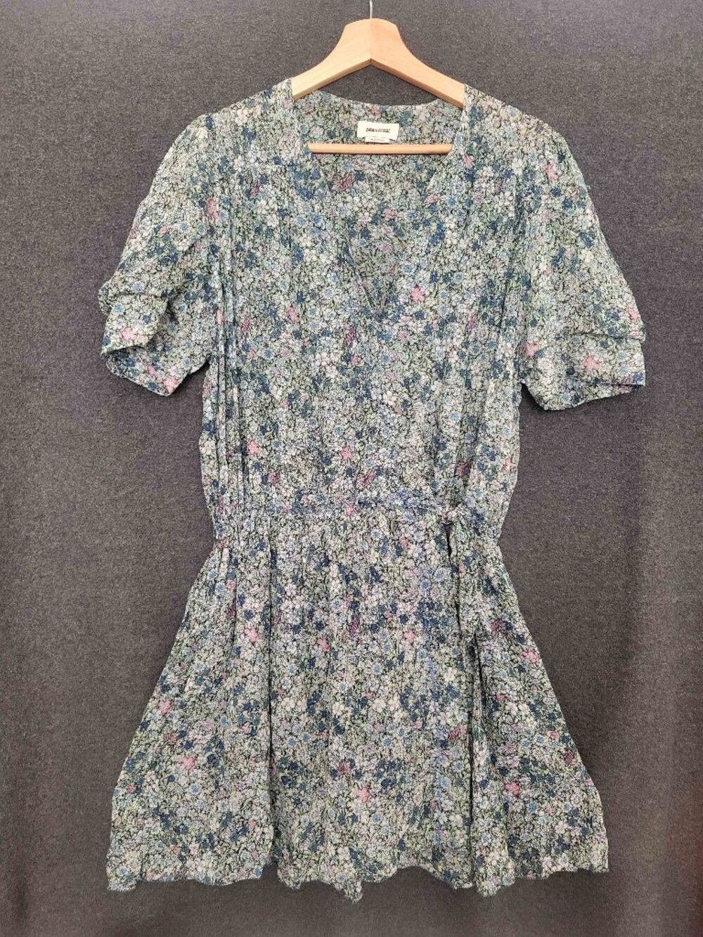 Zadig & Voltaire Betty Dainty Floral Wrap Mini Dress M
